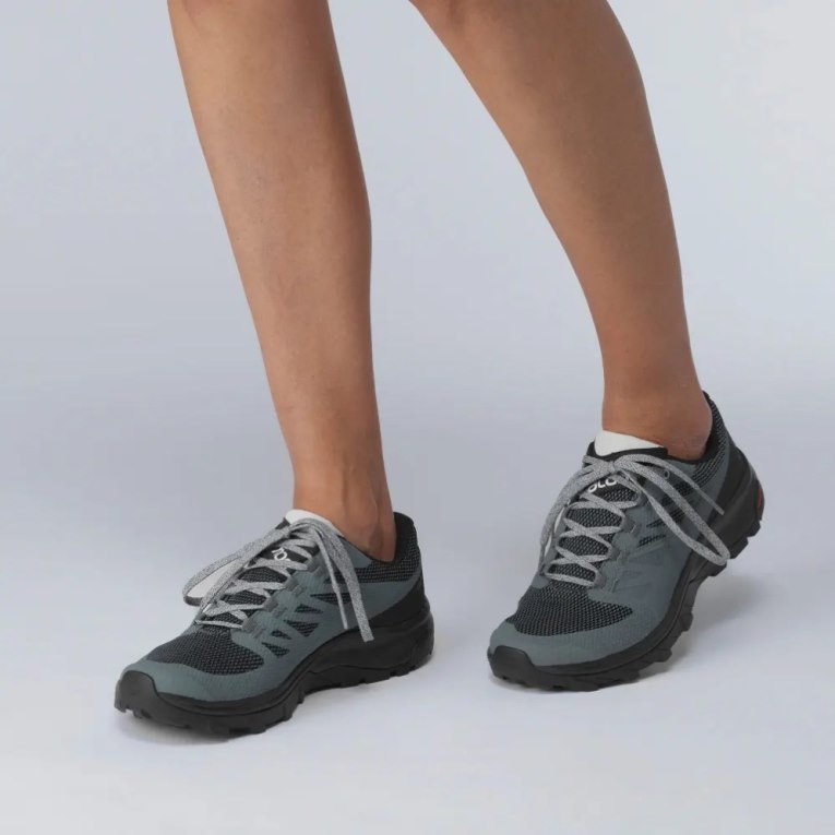 Tenis Senderismo Salomon Outline GTX Mujer Negros Grises Oscuro | MX UIME208